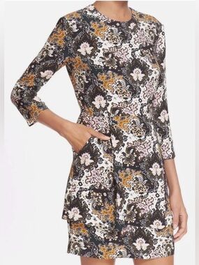 A.L.C. Tordi Floral 100% Silk Mini Dress with pockets